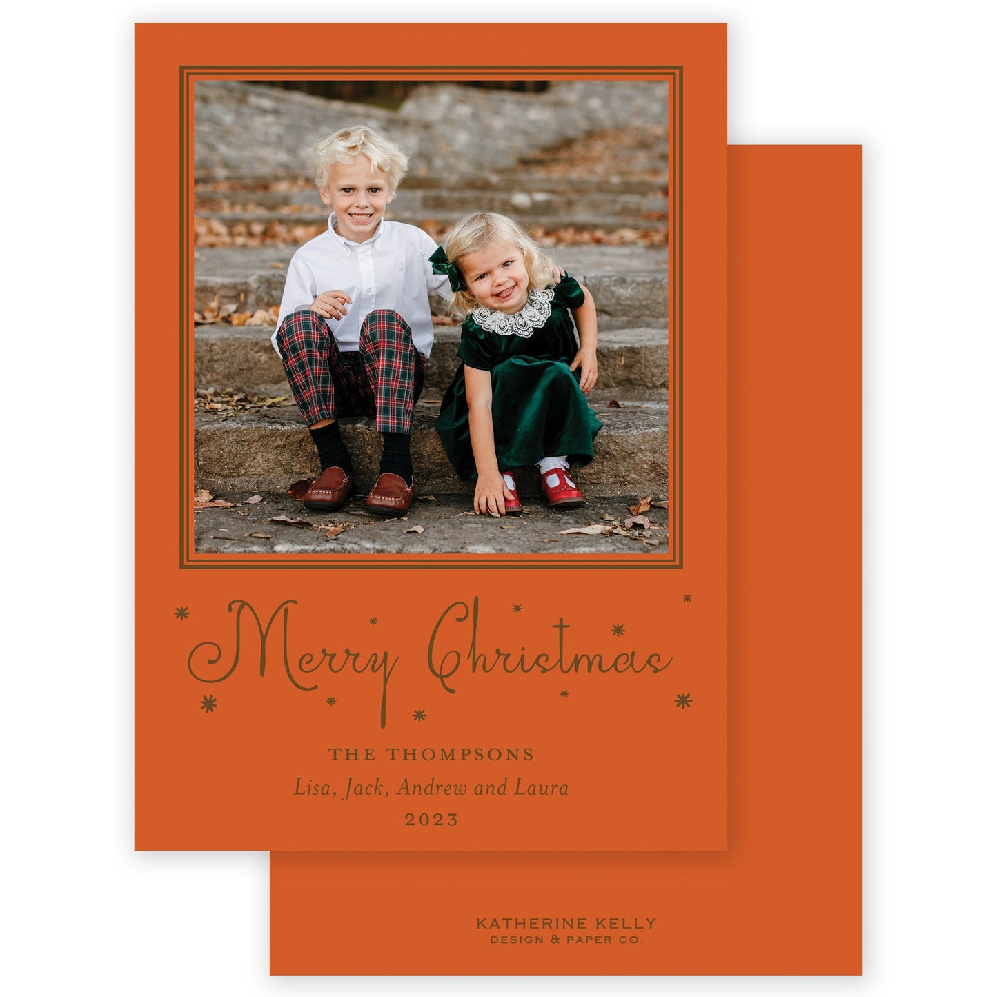marmalade merry christmas drip holiday card - themonogram manor 