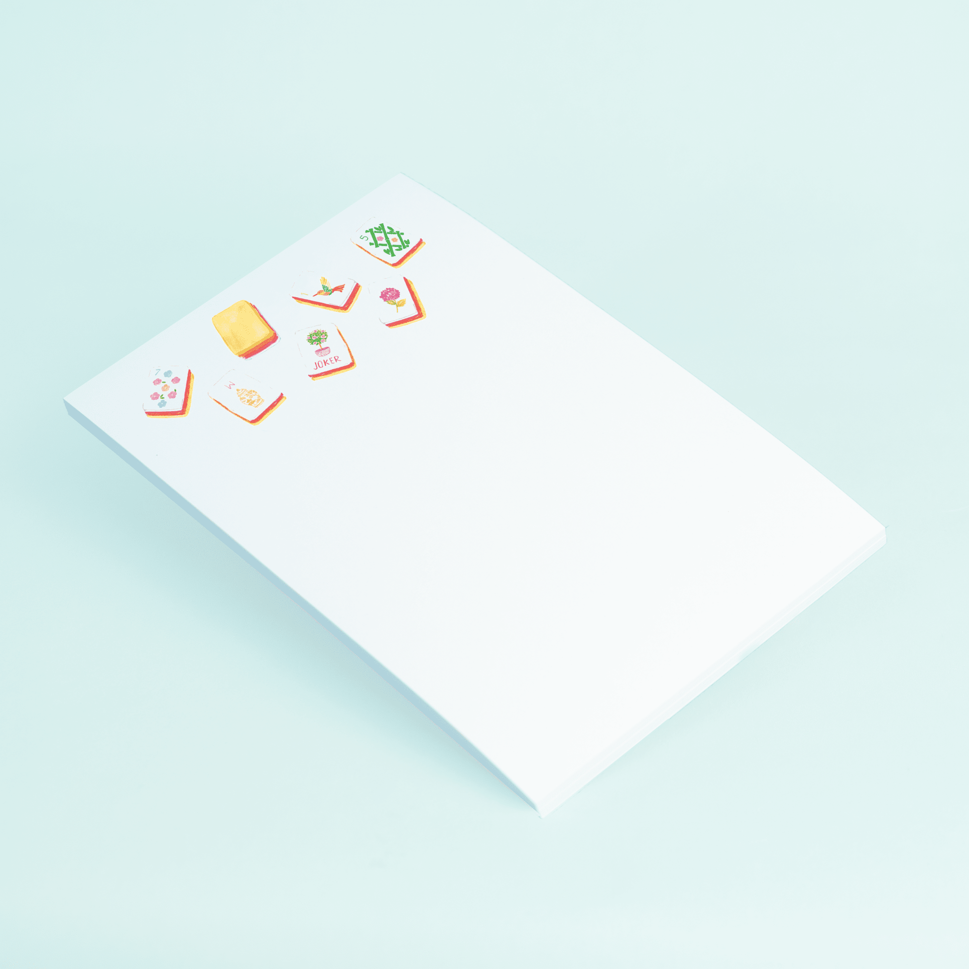Sunset Mahjong Tiles Notepad - themonogram manor 