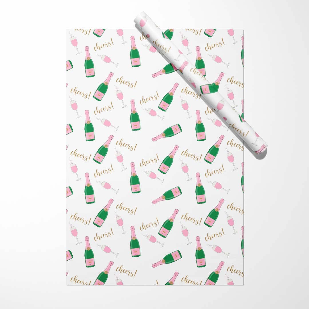 Champagne Sheet | Gift Wrapping Sheet | Gift Wrap Paper - themonogram manor 