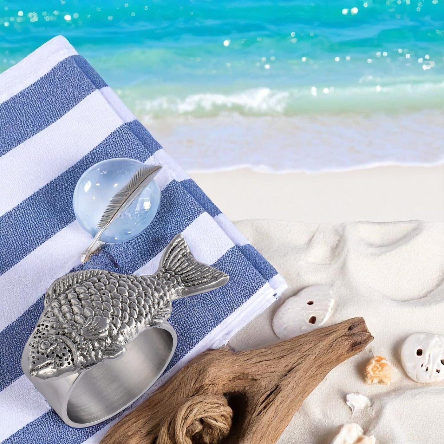 Fish Napkin Rings - set of 4 - themonogram manor 