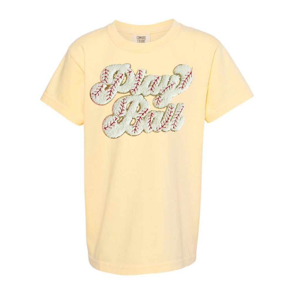 Kids Play Ball Letter Patch T-Shirt - themonogram manor 