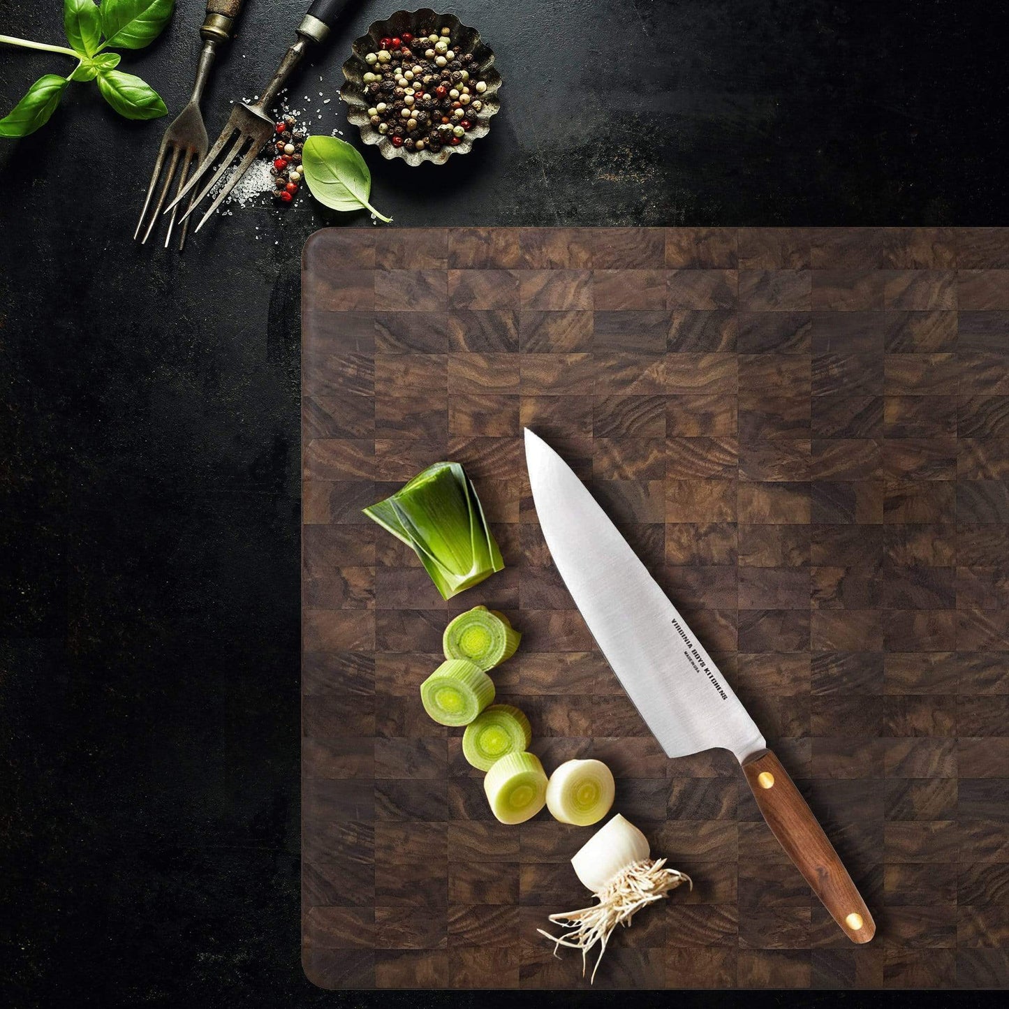 Extra Large Walnut Wood End Grain Cutting Board - themonogram manor 