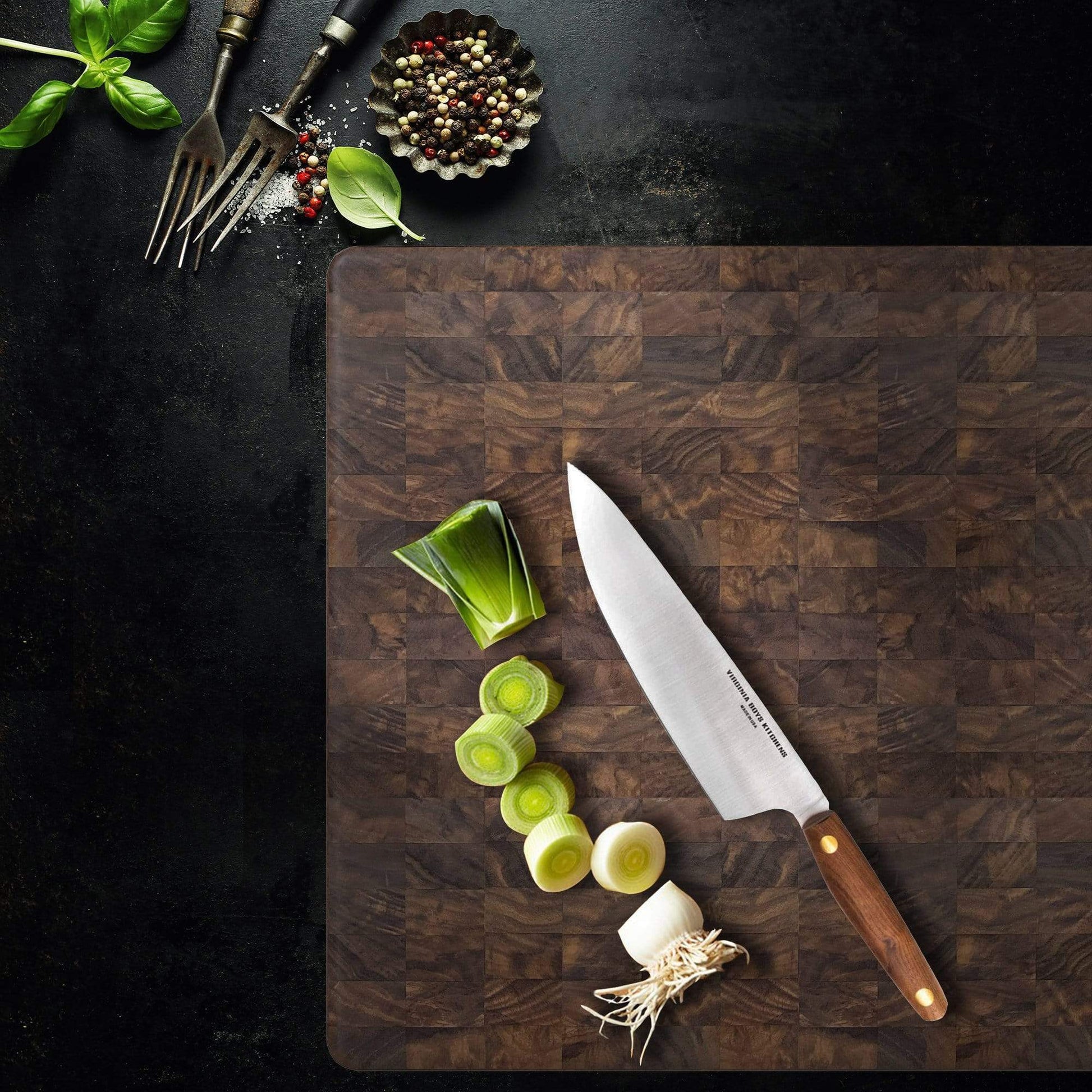 Extra Large Walnut Wood End Grain Cutting Board - themonogram manor 
