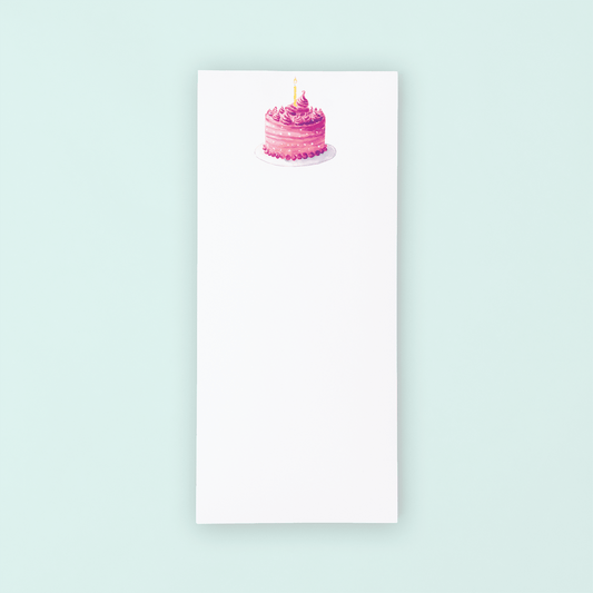 Pink Birthday Cake Lists Pad - themonogram manor 