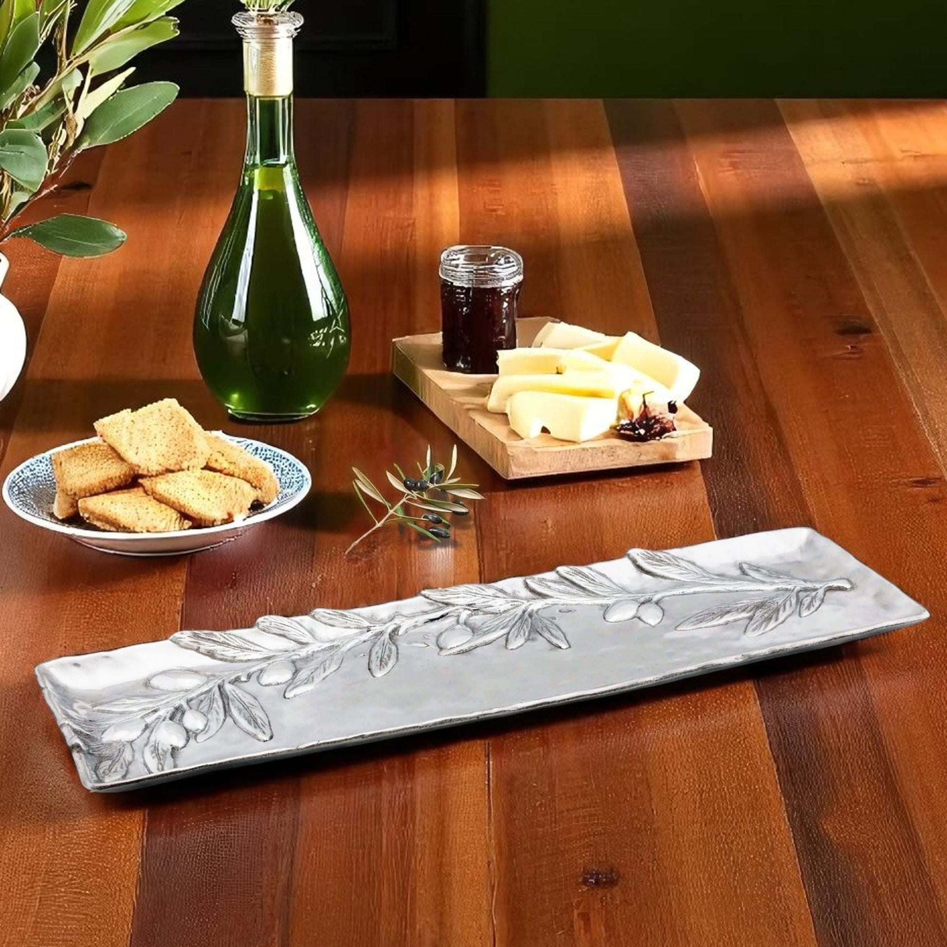 Olive Oblong Tray - themonogram manor 