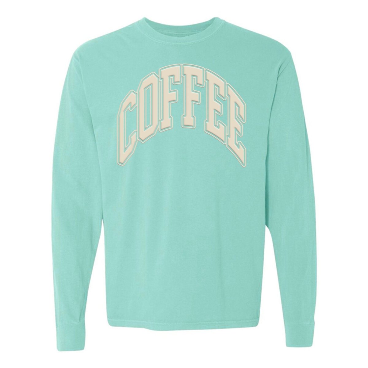 'Coffee' PUFF Long Sleeve T-Shirt - themonogram manor 