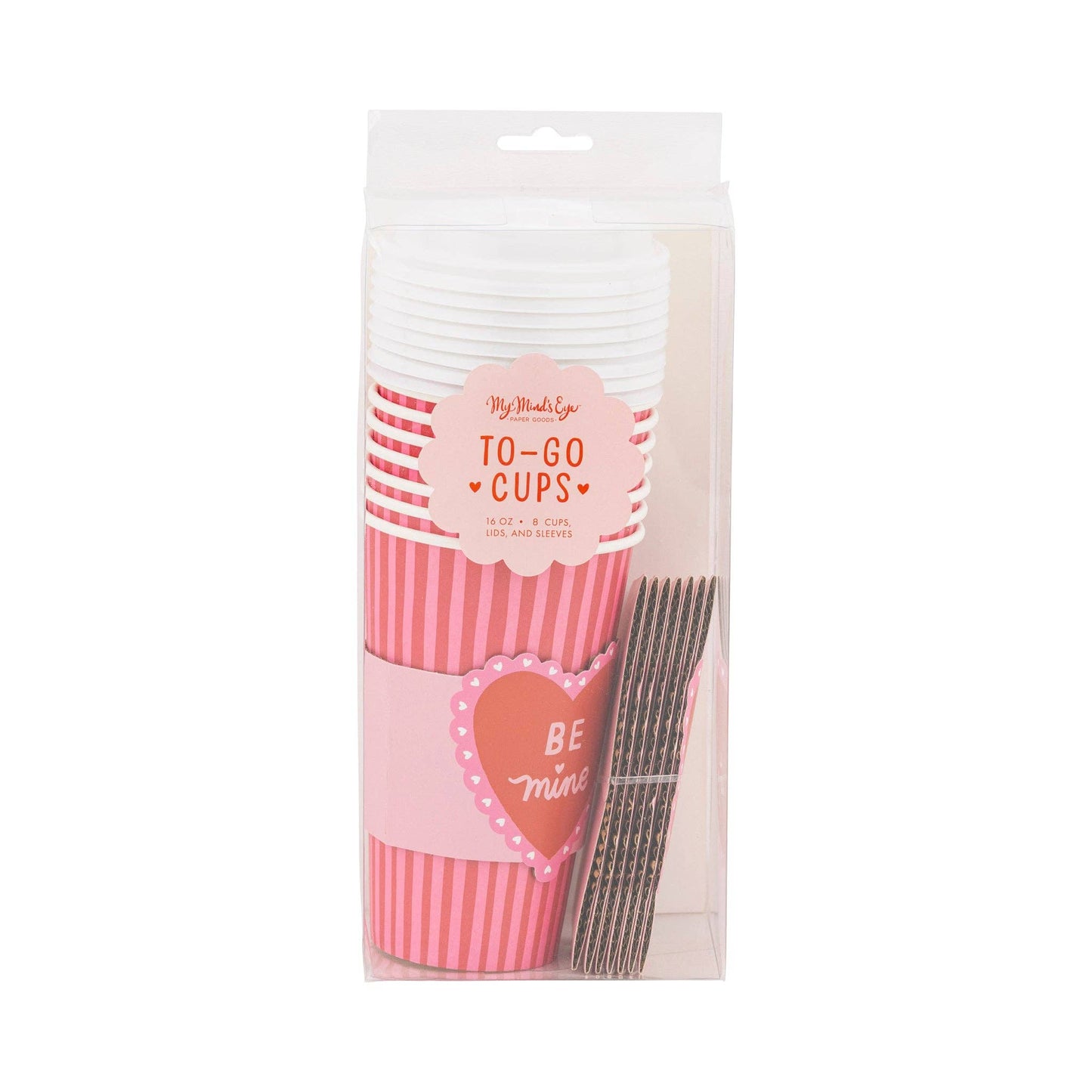 PLTG691 - Be Mine Doilies To Go Cups (8 ct) - themonogram manor 