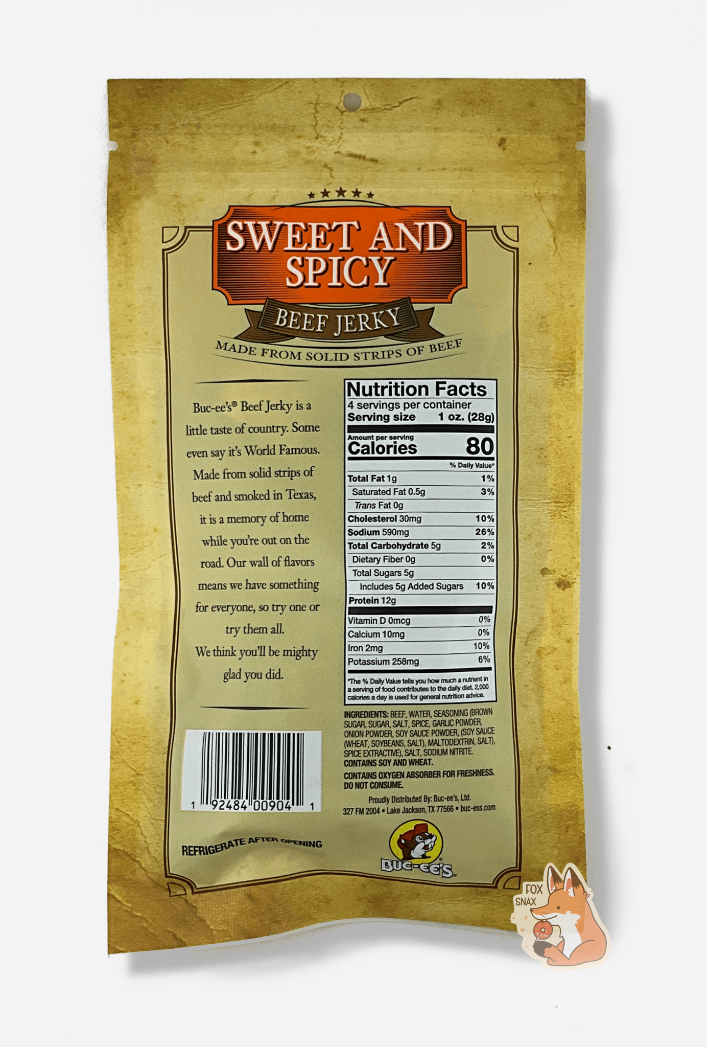 Buc - ee's Sweet And Spicy Beef Jerky - themonogram manor 