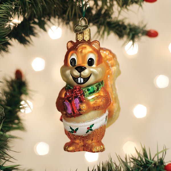 Silly Christmas Squirrel Ornament - #themonogram manor #