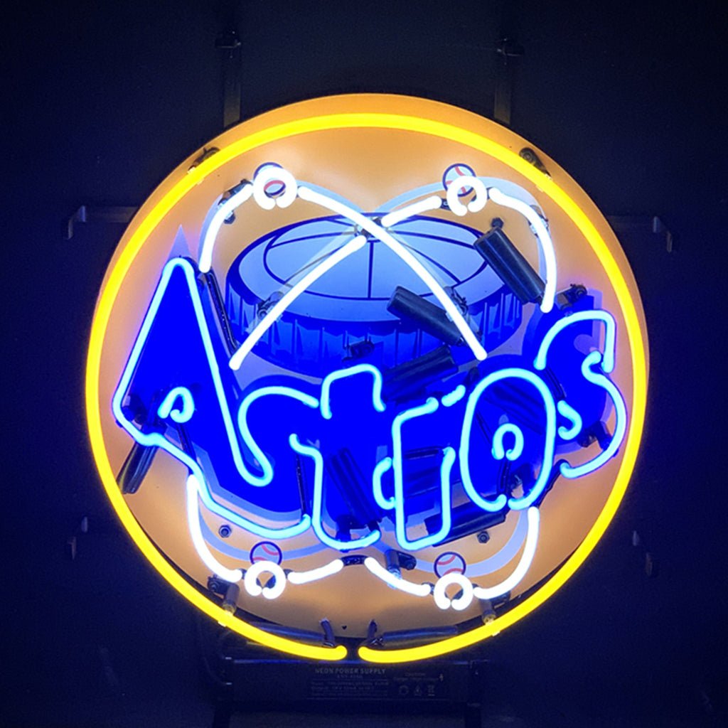 Houston Astros with Logo Neon Light Sign - themonogram manor 