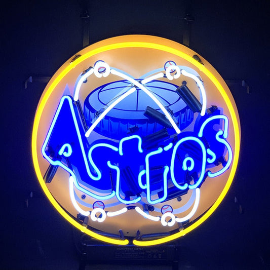 Houston Astros with Logo Neon Light Sign - themonogram manor 