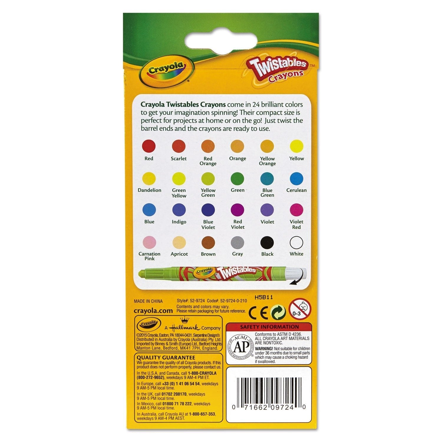 Crayola Twistables Mini Crayons, 24 Colors/Pack - themonogram manor 