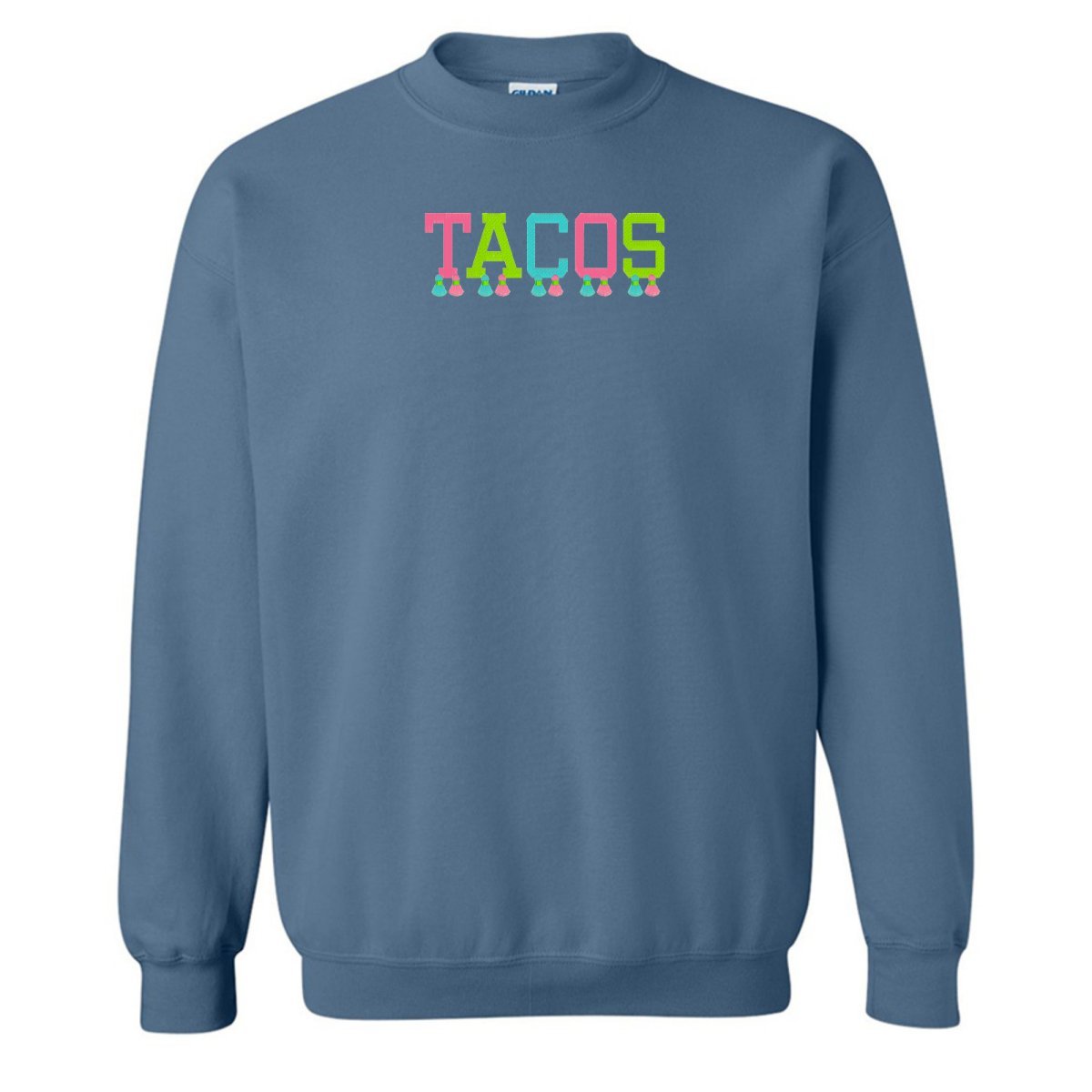 Embroidered Tasseled 'Tacos' Sweatshirt - themonogram manor 
