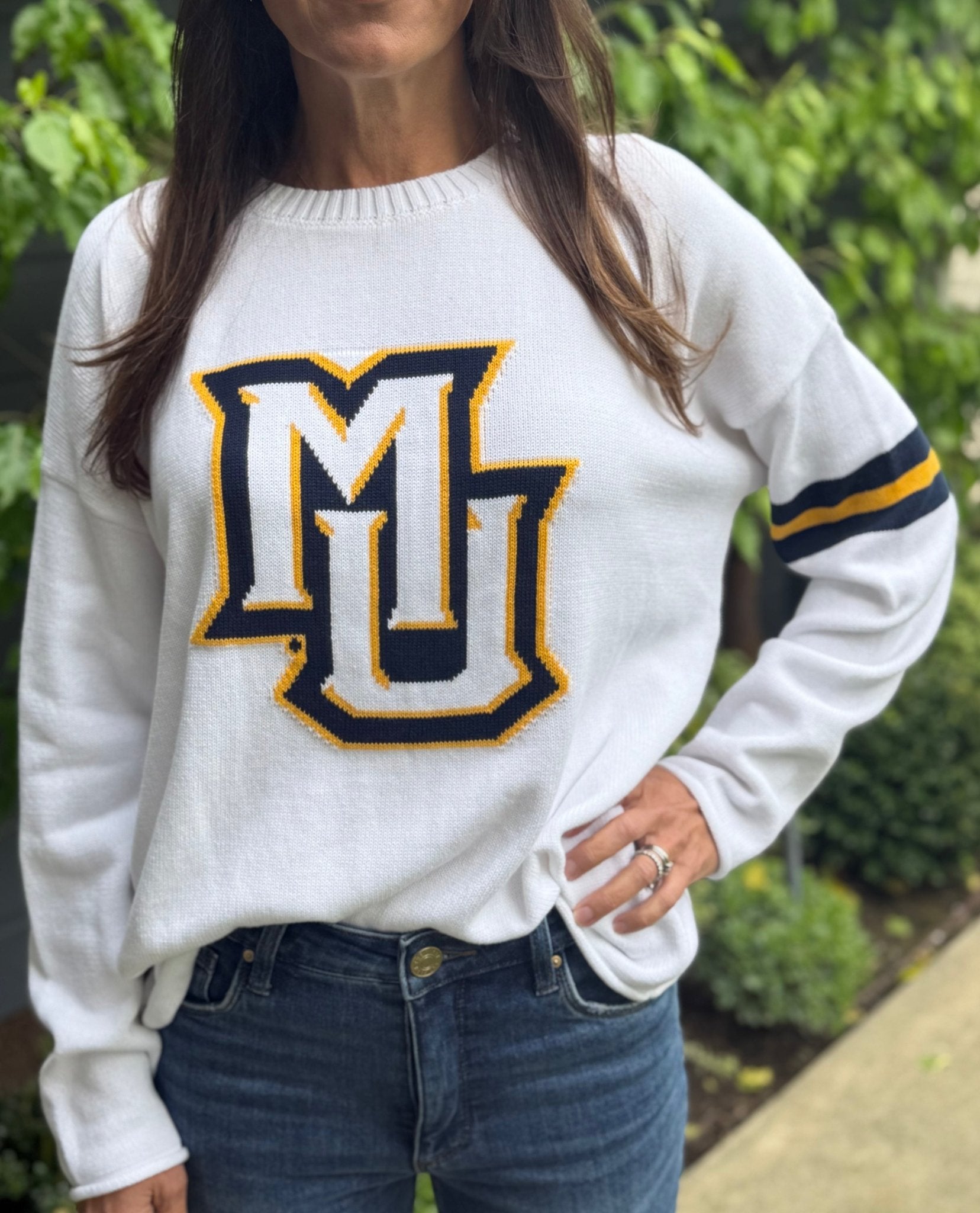 Marquette Long Sleeve – White Design - themonogram manor 