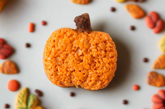 Fall Pumpkin Rice Crispie Treats - themonogram manor 