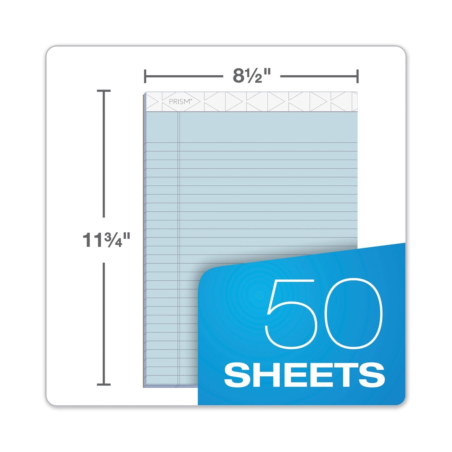 TOPS Prism + Colored Writing Pads, Wide/Legal Rule, 50 Pastel Blue 8.5 x 11.75 Sheets, 12/Pack - themonogram manor 