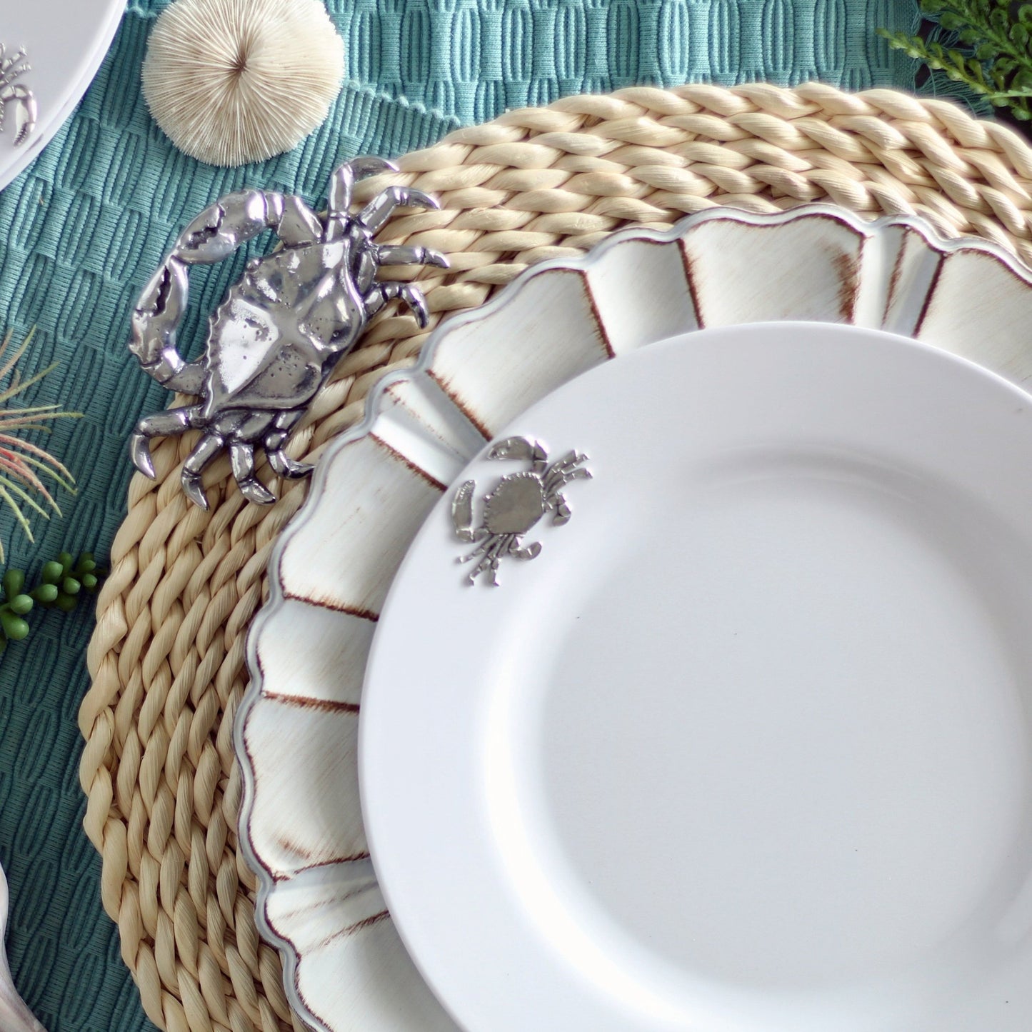 Crab Twisted Seagrass Placemats - set of 4 - themonogram manor 