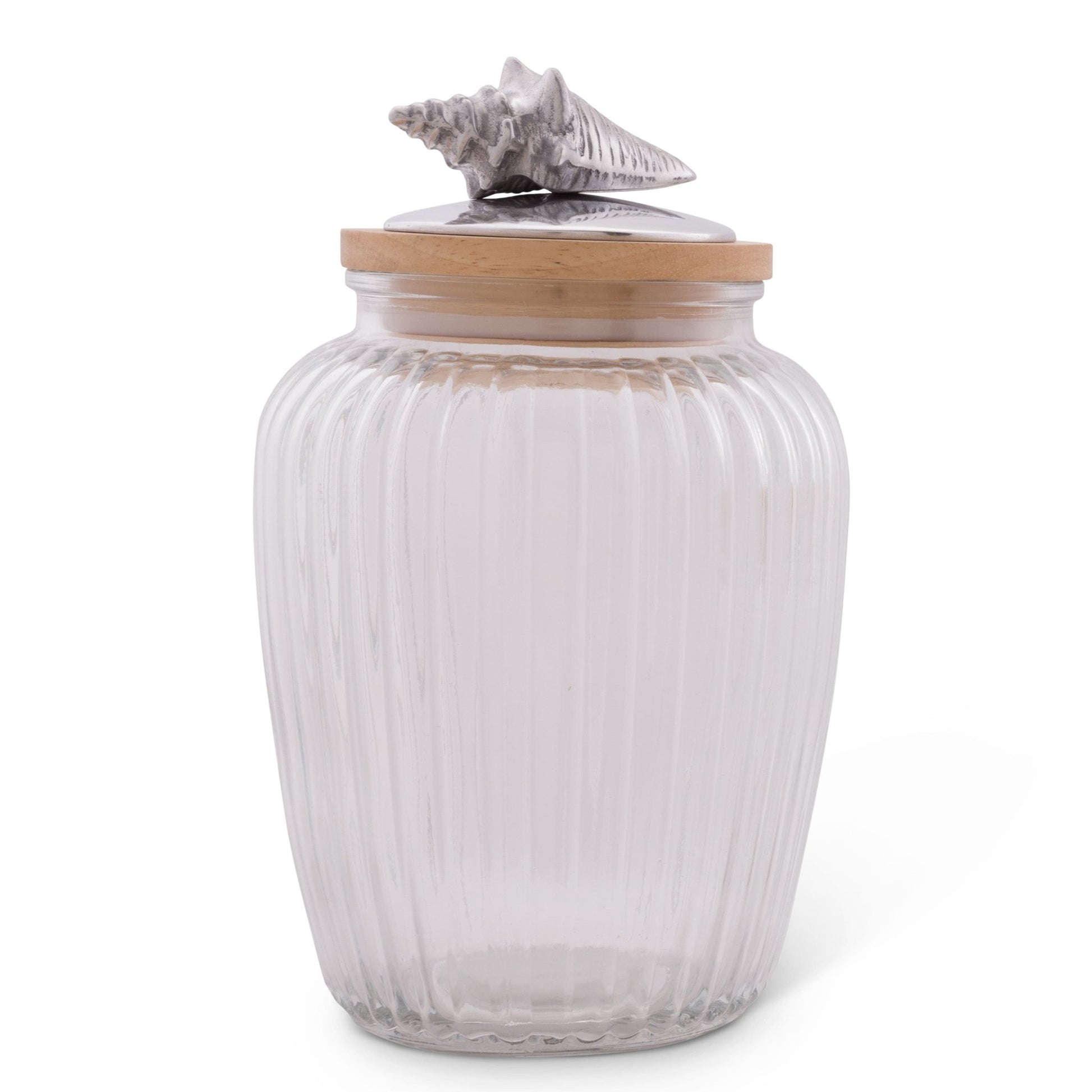Shell Knob Glass Canisters - themonogram manor 