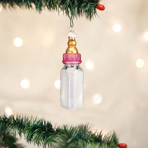Girl Baby Bottle Ornament - themonogram manor 