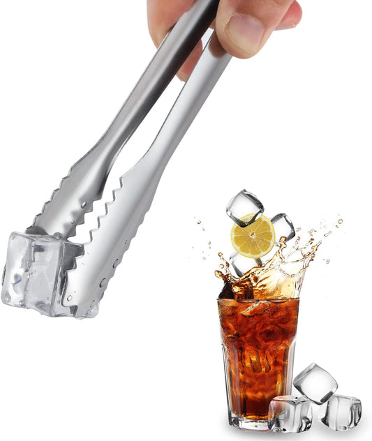 5 inches Ice Tongs for Ice Bucket, Stainless Steel Ice Tongs with Teeth 6 - PACK - themonogram manor 