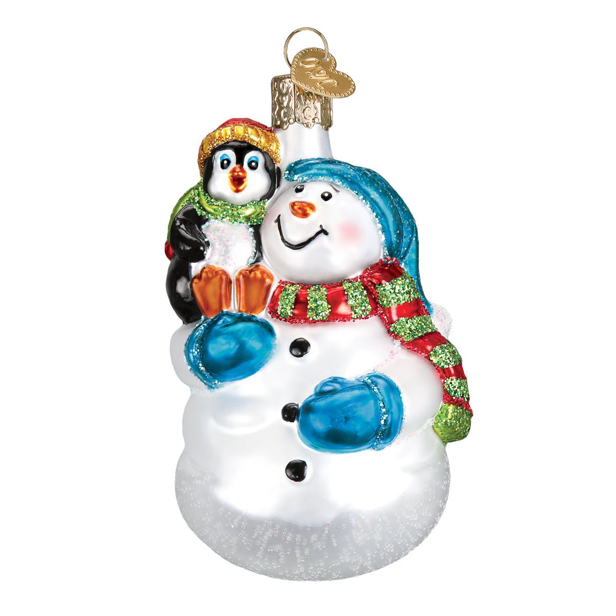 Snowman With Penguin Pal - themonogram manor 