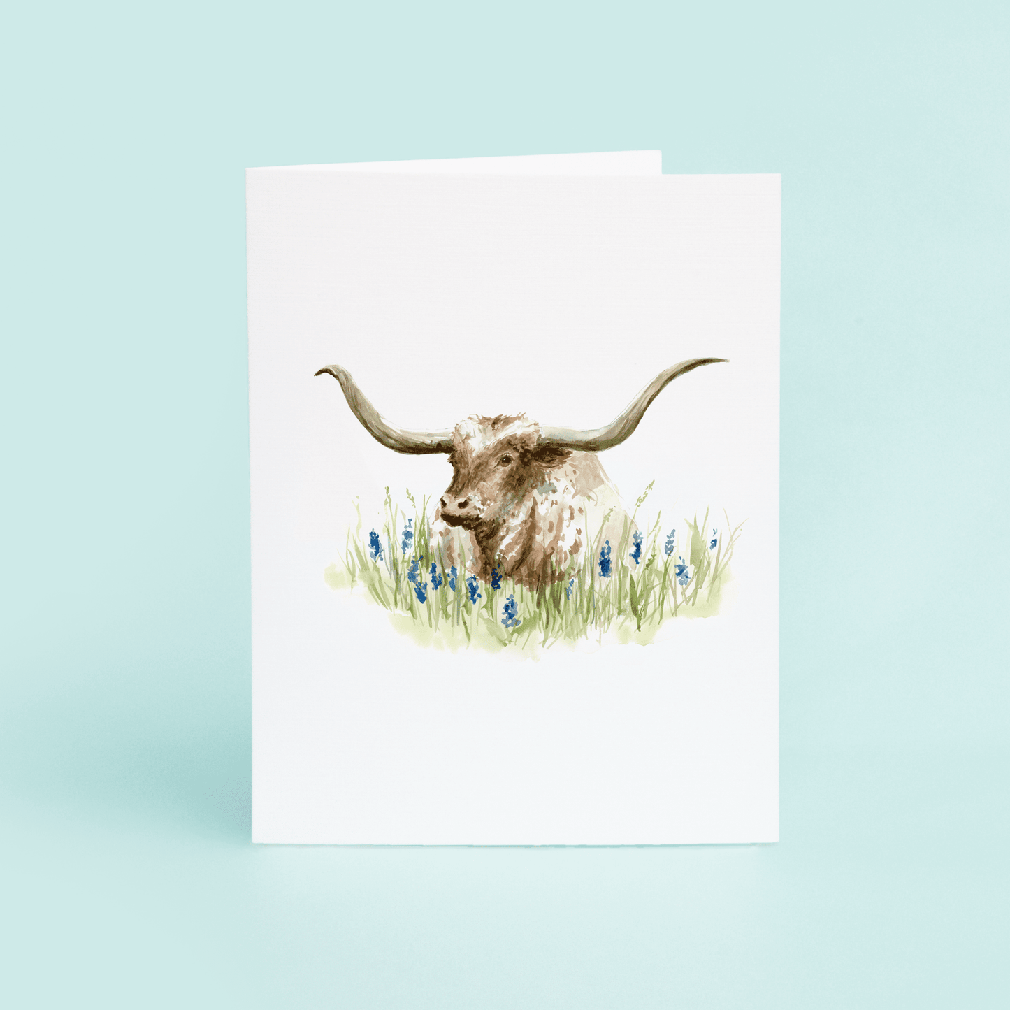 Longhorn In Bluebonnets - themonogram manor 