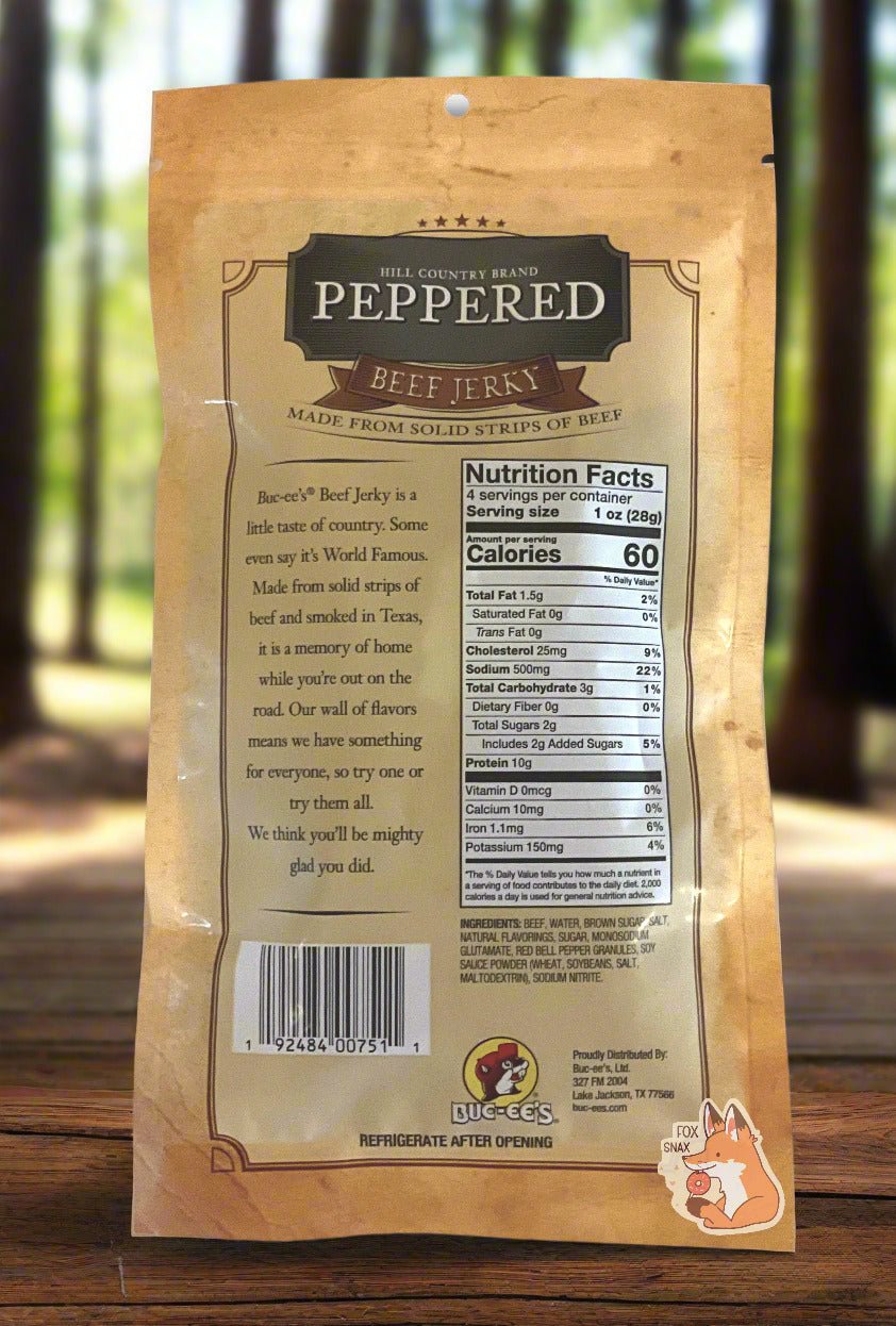 Buc - ee's Hill Country Brand Peppered Beef Jerky - themonogram manor 