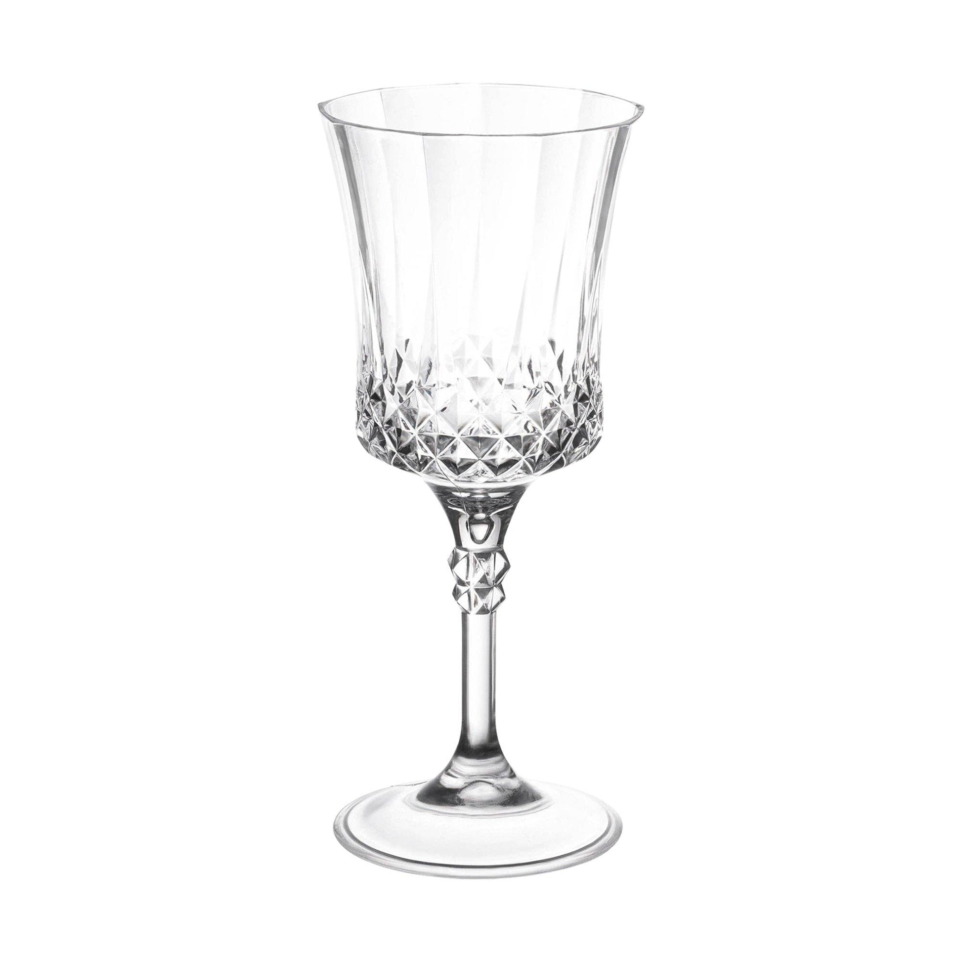 11 oz. Crystal Cut Plastic Wine Goblets - 12 pcs - themonogram manor 