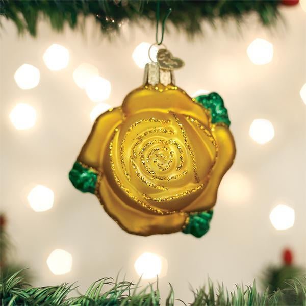 Yellow Rose Ornament - themonogram manor 