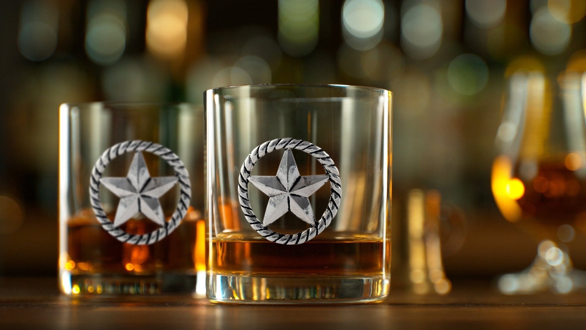Western Star Bar Glasses Set of 4 - themonogram manor 