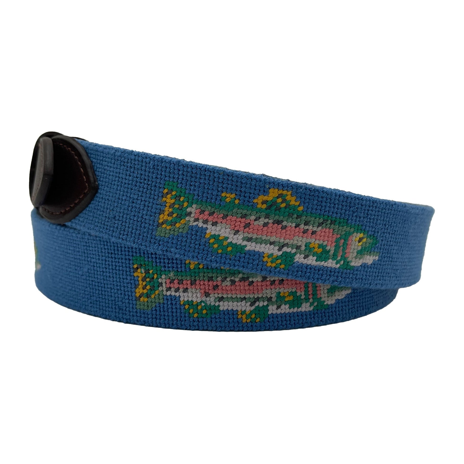 Speckled Trout Fishing Needlepoint Belt - themonogram manor 
