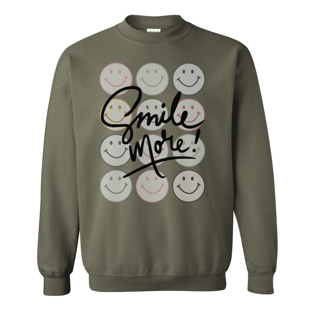 'Smile More' Crewneck Sweatshirt - themonogram manor 