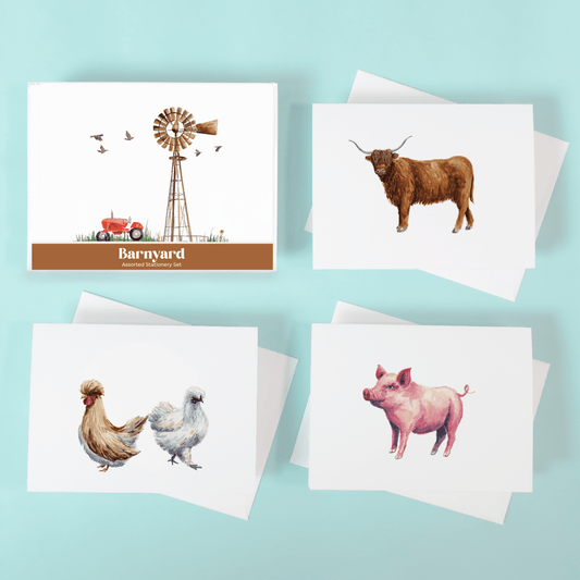Barnyard Assorted Stationery Set - themonogram manor 