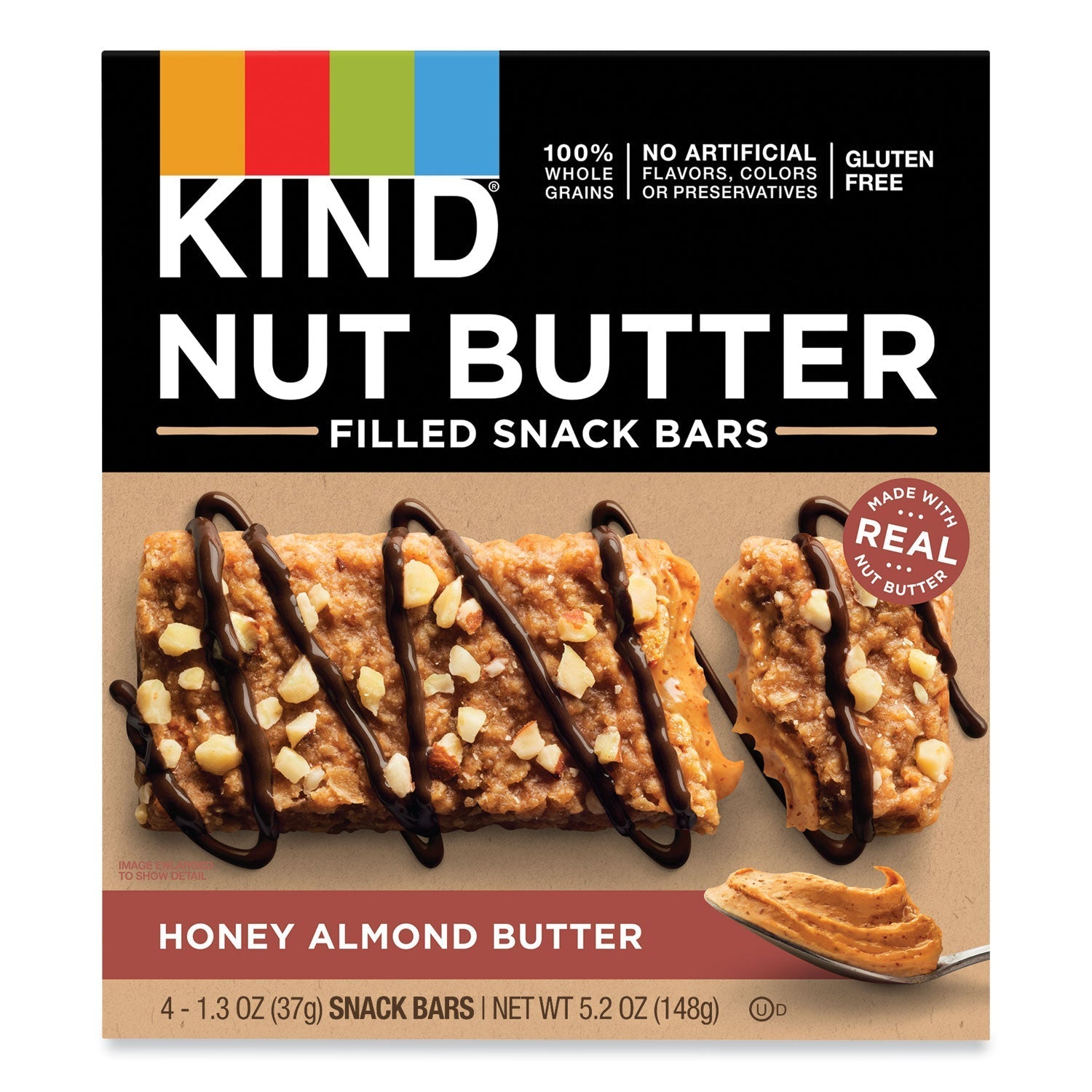 KIND Nut Butter Filled Snack Bars, Honey Almond Butter, 1.3 oz, 4/Pack - themonogram manor 