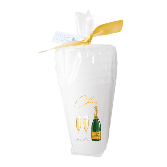 Cheers Champagne Bottle Frosted Cup - themonogram manor 