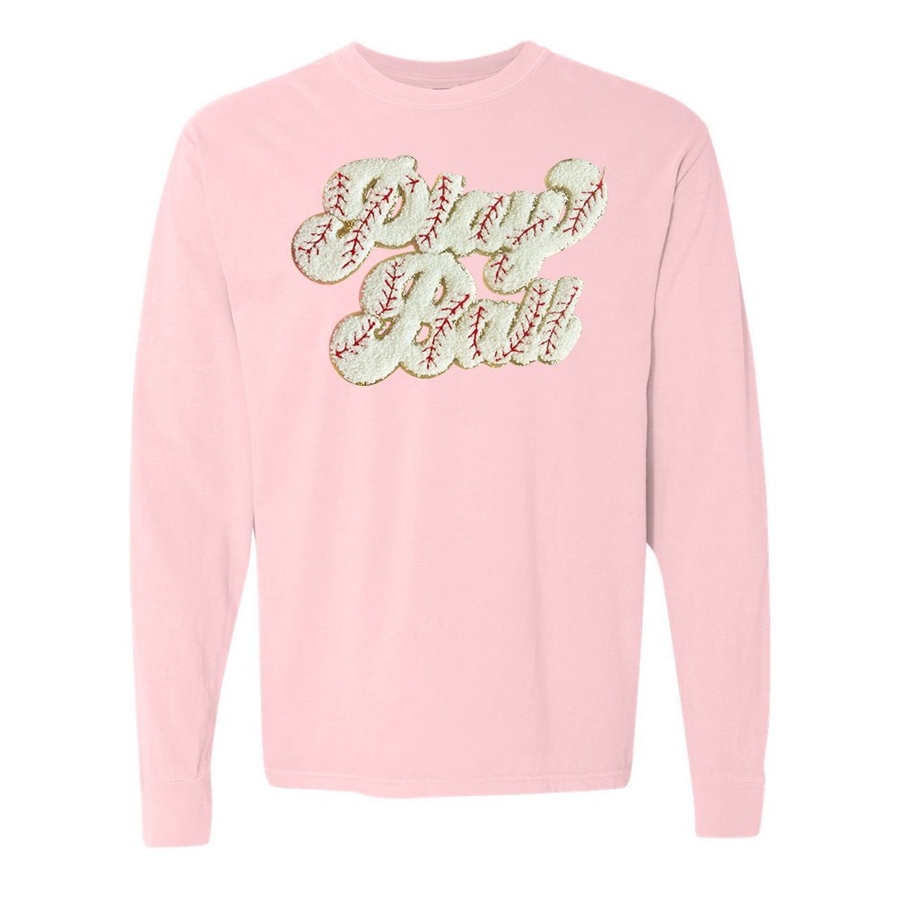 Play Ball Letter Patch Long Sleeve T-Shirt - themonogram manor 