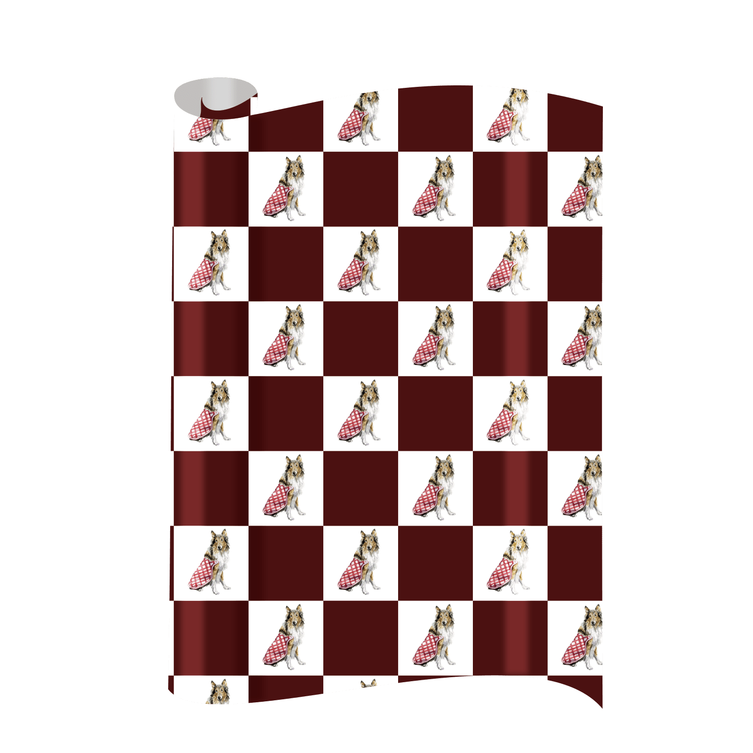 Rough Collie Gift Wrap - themonogram manor 