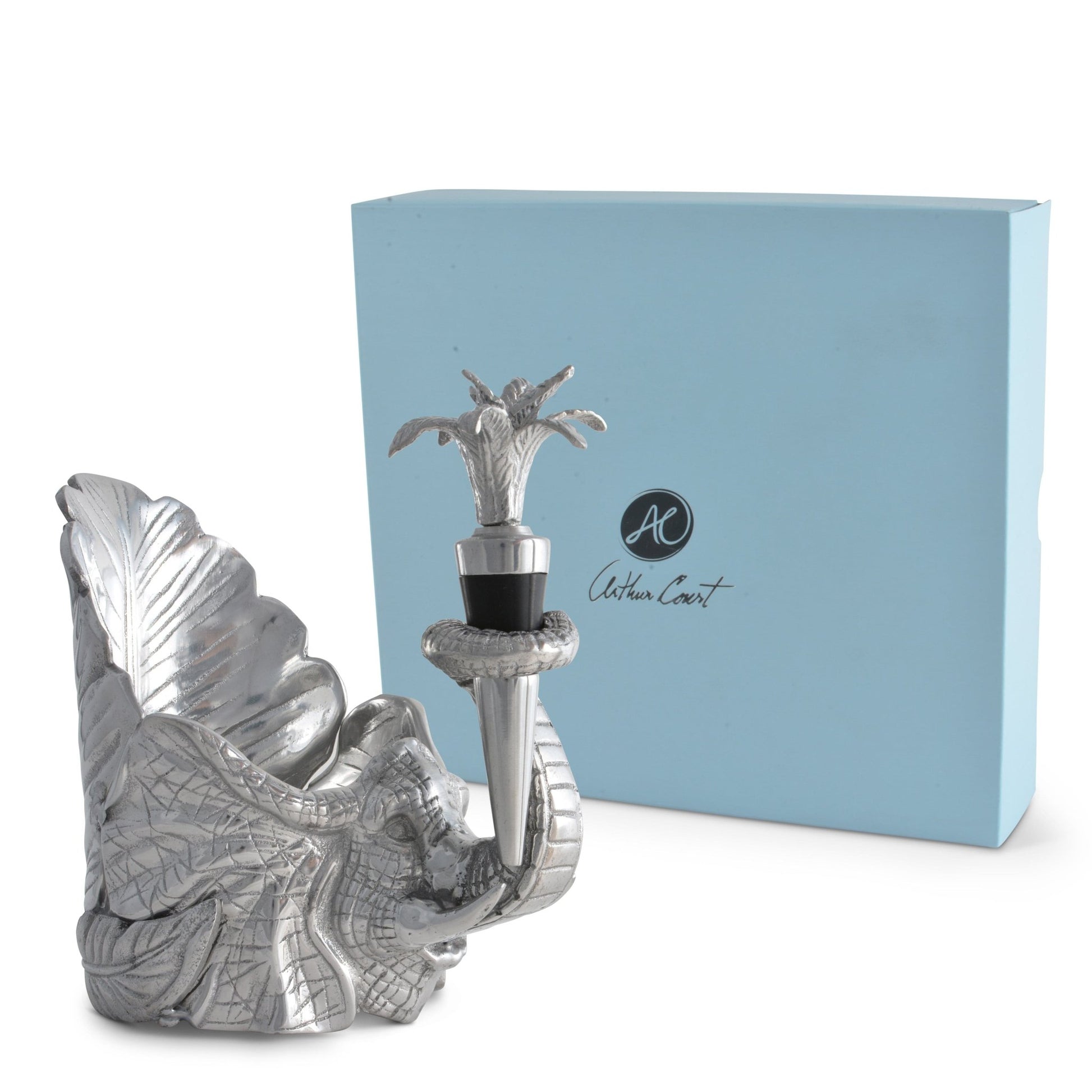 Elephant Wine Coaster and Stopper Set - themonogram manor 