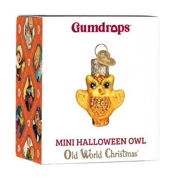 Mini Halloween Owl Ornament - themonogram manor 