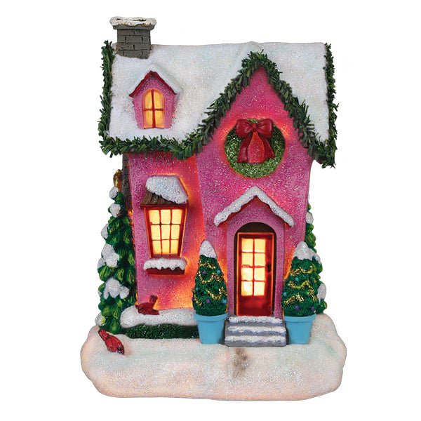Holiday House Lighted Figurine - themonogram manor 