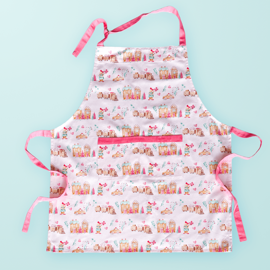 Gingerbread Village Apron | Mommy + Me - themonogram manor 