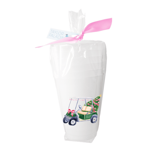 Holiday Golf Cart Frosted Cup - themonogram manor 