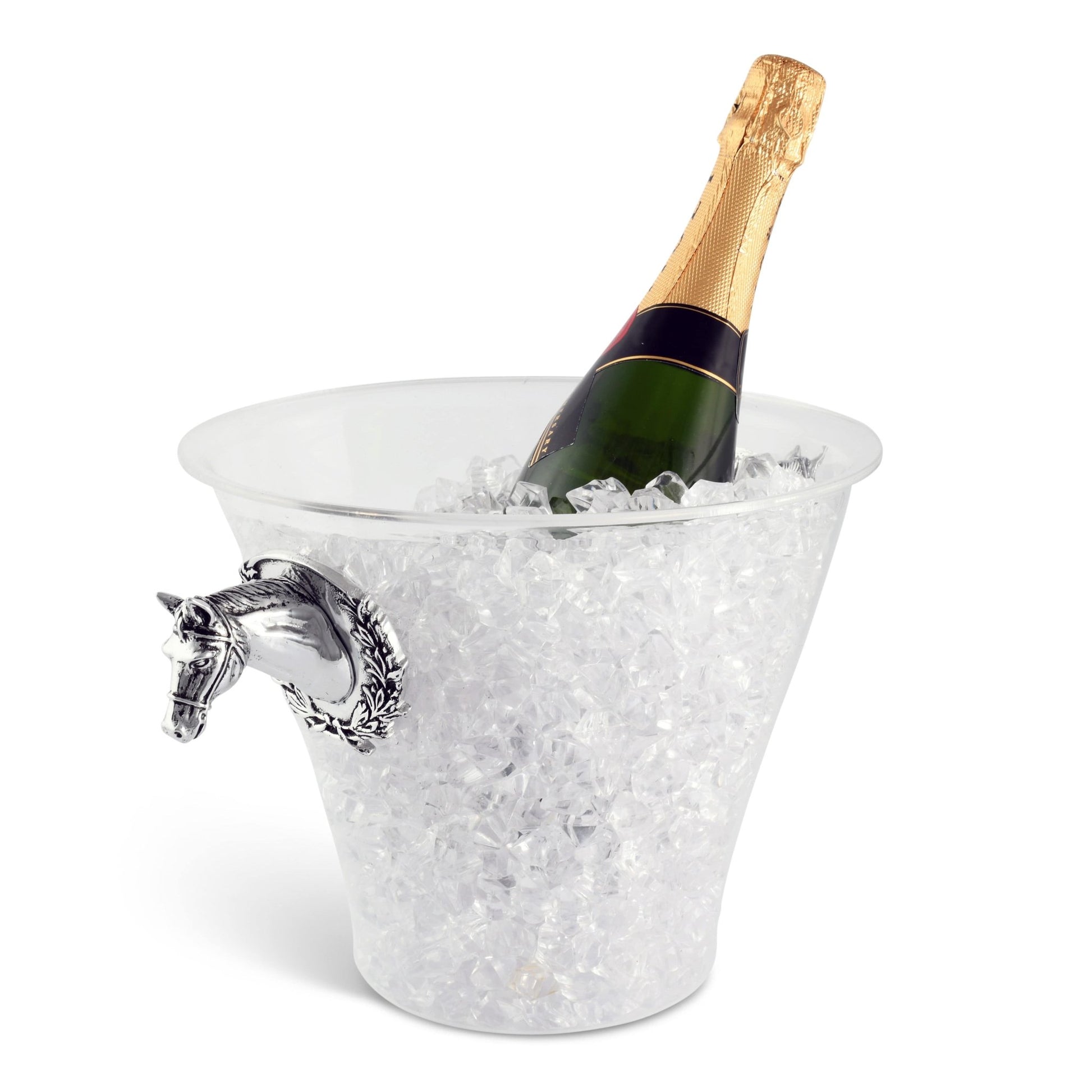 Horse Head Handle Acrylic Ice Bucket - themonogram manor 