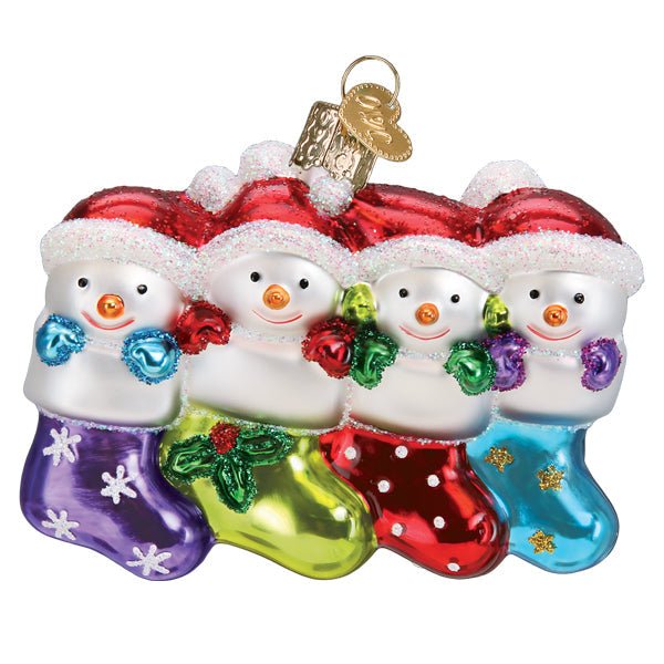 Snow Family Of 4 Ornament - themonogram manor 