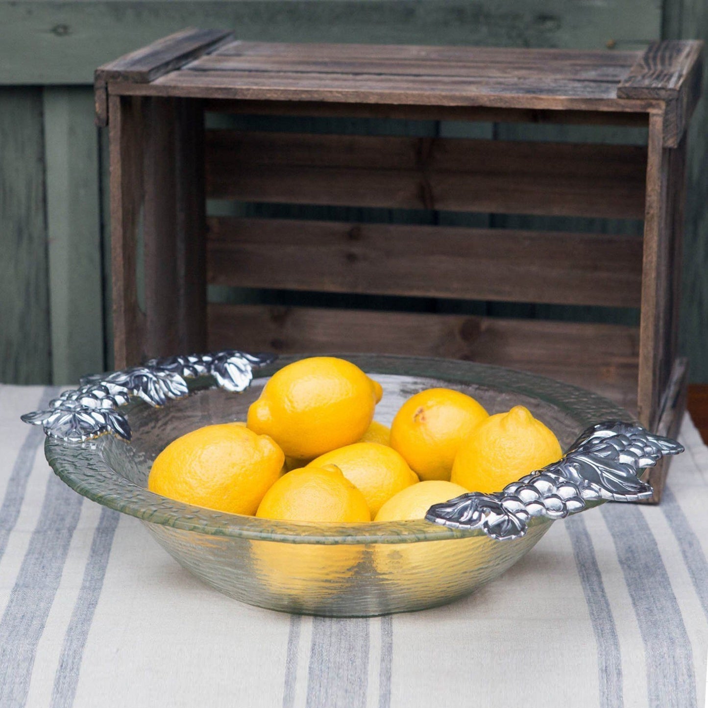 Grape Glass Salad Bowl - themonogram manor 