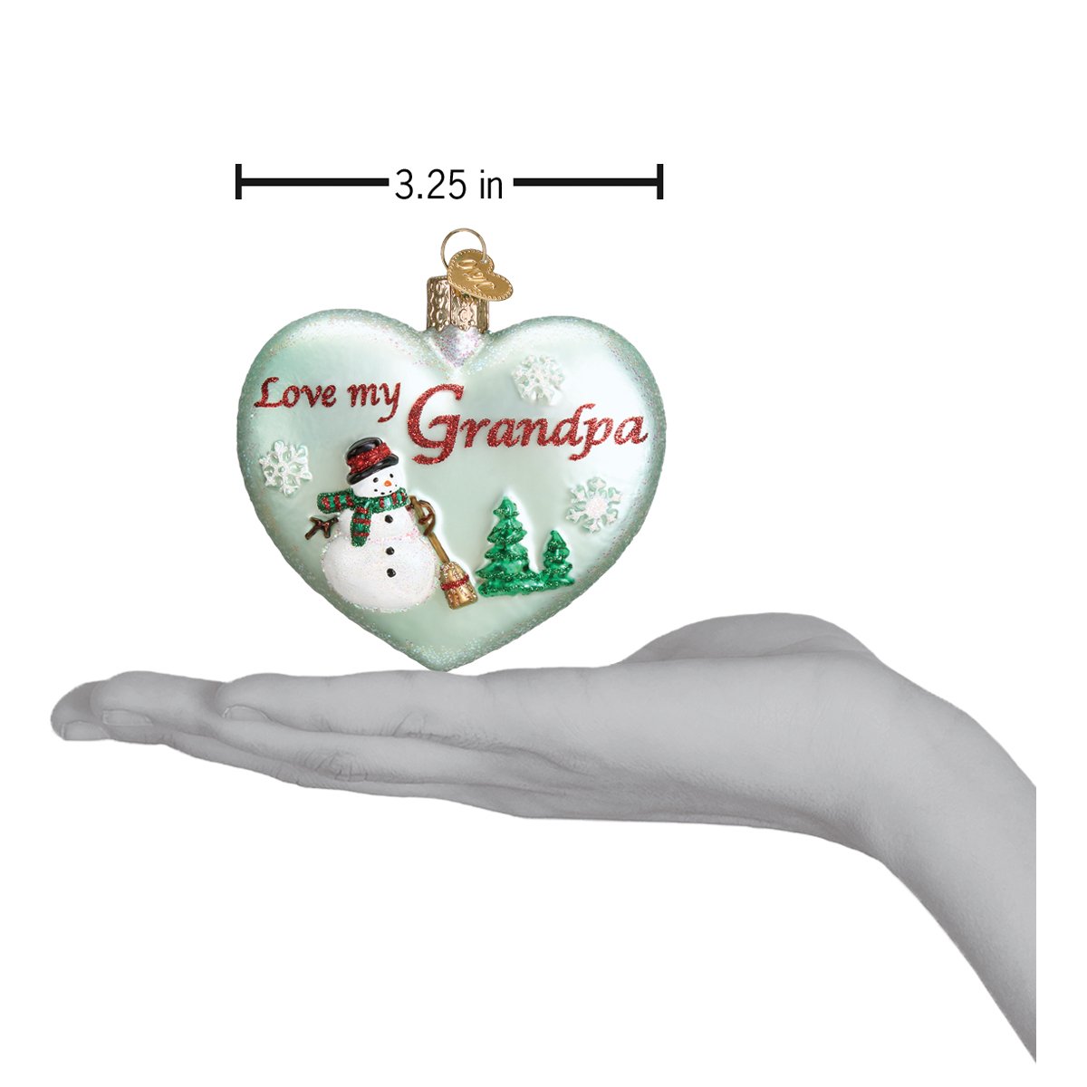 Grandpa Heart Ornament - themonogram manor 