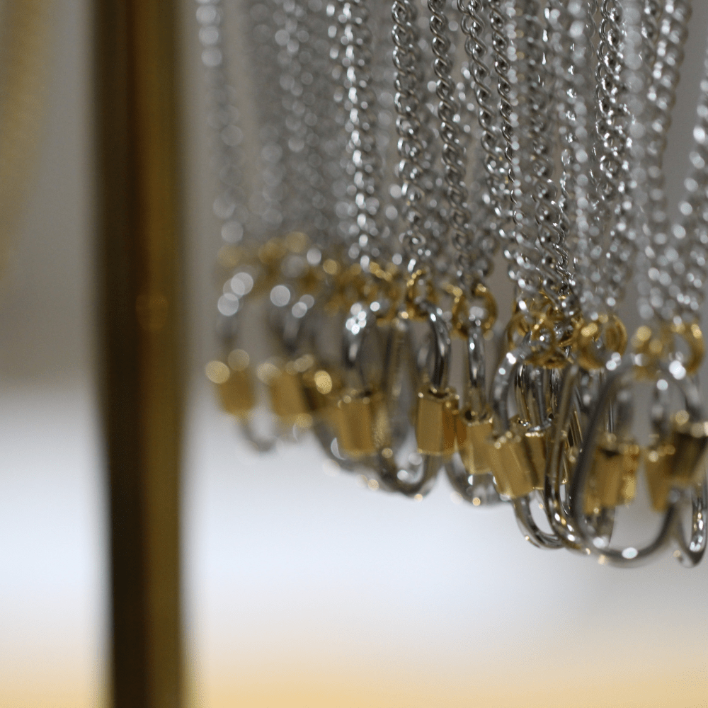 Two Tone Lock Necklace ~ Deep South Originals - themonogram manor 