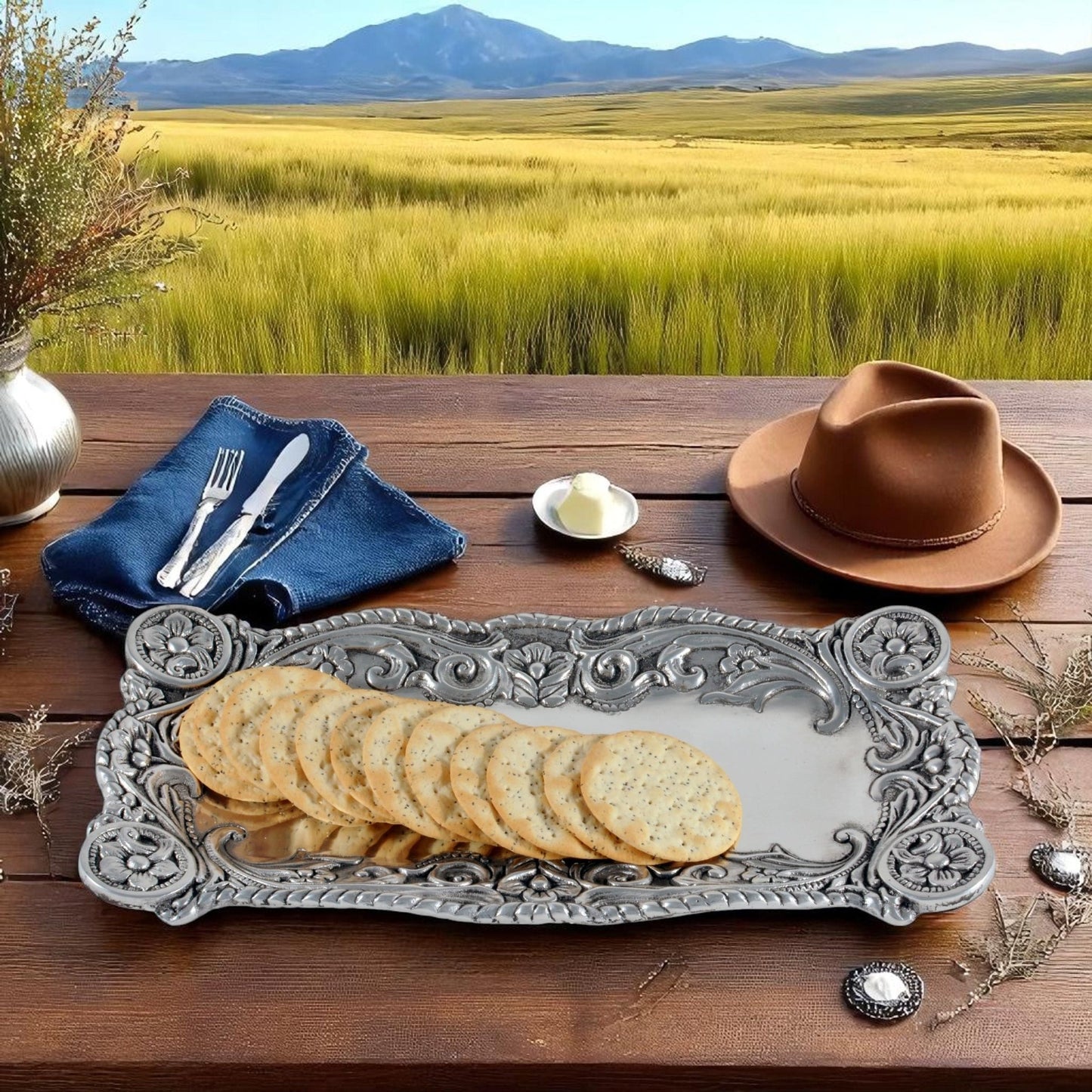 Concho Bread tray - themonogram manor 