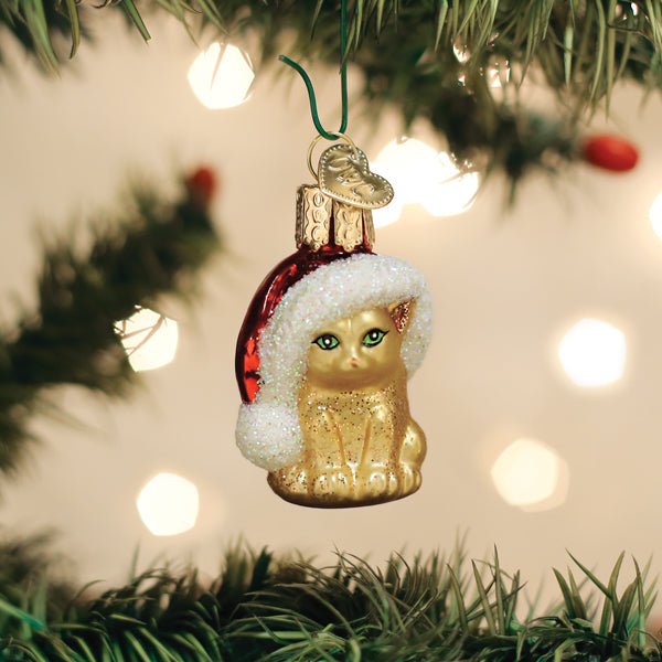 Mini Santa's Kitten Ornament - #themonogram manor #