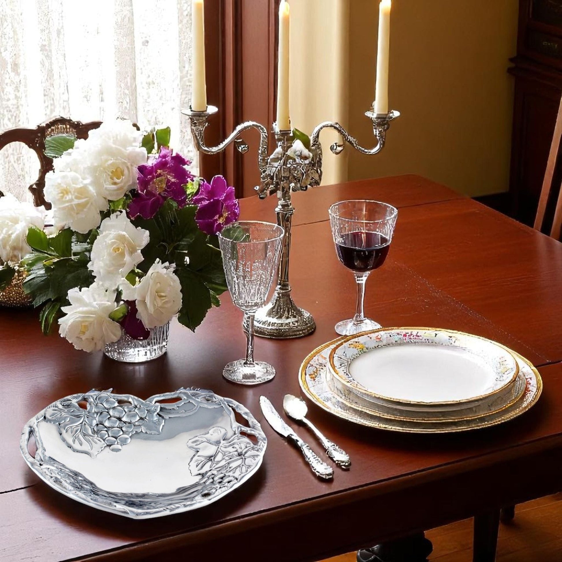 Grape Heart Coupe Tray - themonogram manor 